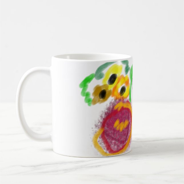 Border Collie Sonnenblumen  Kaffeetasse (Links)