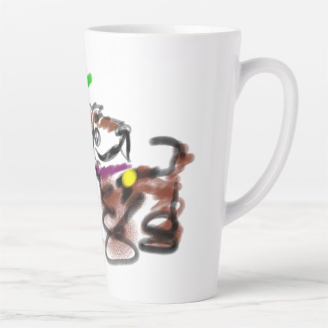 Border Collie Sonnenblumen  Milchtasse (Rechts)
