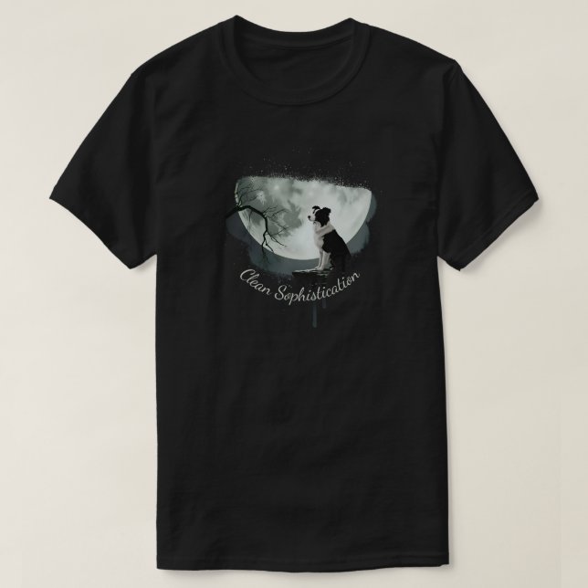 Border Collie Sophistication T-Shirt (Design vorne)