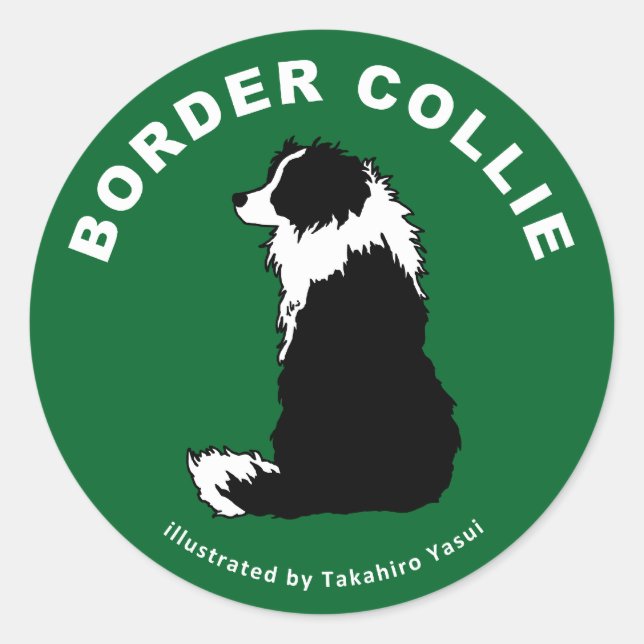 Border Collie Sticker (Vorderseite)