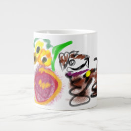 Border Collie sunflowers  Jumbo-Tasse