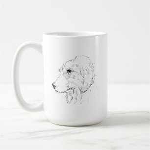 Border Collie Tasse – Handgezeichnete Tinte Hund K