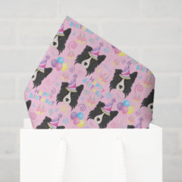 Border Collie Tissue Paper in Pink Seidenpapier