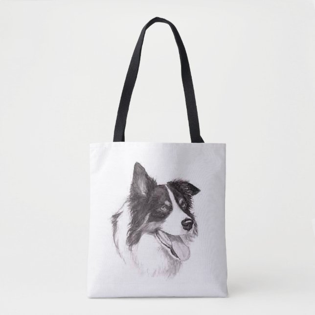 Border Collie Tote Bag (Vorderseite)