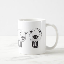 Border-Collie und ihre Schafe Kaffeetasse