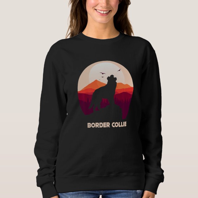 Border Collie und Mountain Premium Sweatshirt (Vorderseite)