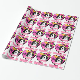 Border Collie Valentinstag Geschenkpapier