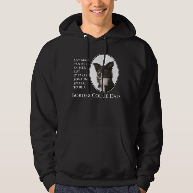 Border Collie Vater Hoodie (Vorderseite)