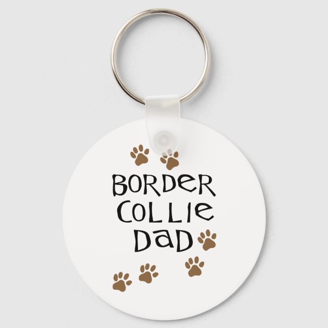 Border Collie Vater Schlüsselanhänger (Vorderseite)