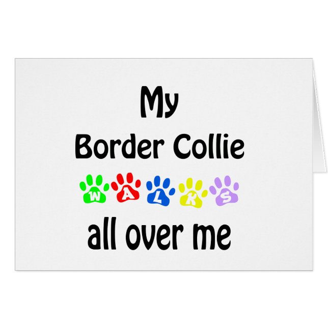 Border Collie Walks Design (Vorderseite (Horizontal))
