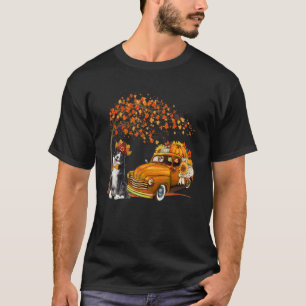 Border Collie Wearing Hat Fall Tree Lieferwagen Tr T-Shirt