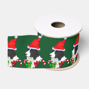 Border Collie Weihnachten Fröhlich Ripsband