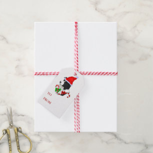 Border-Collie-Weihnachten Geschenkanhänger