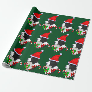 Border-Collie-Weihnachten Geschenkpapier