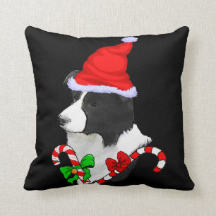 Border-Collie-Weihnachten Kissen