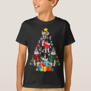 Border Collie Weihnachtsbaum Dekoration Hund Lo T-Shirt