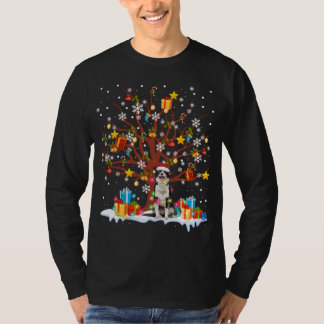 Border Collie Weihnachtsbaum Lichter Ornament Deko T-Shirt
