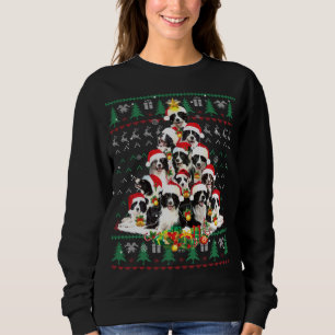 Border Collie Weihnachtsbaum Ugly Sweater Dog Pupp Sweatshirt