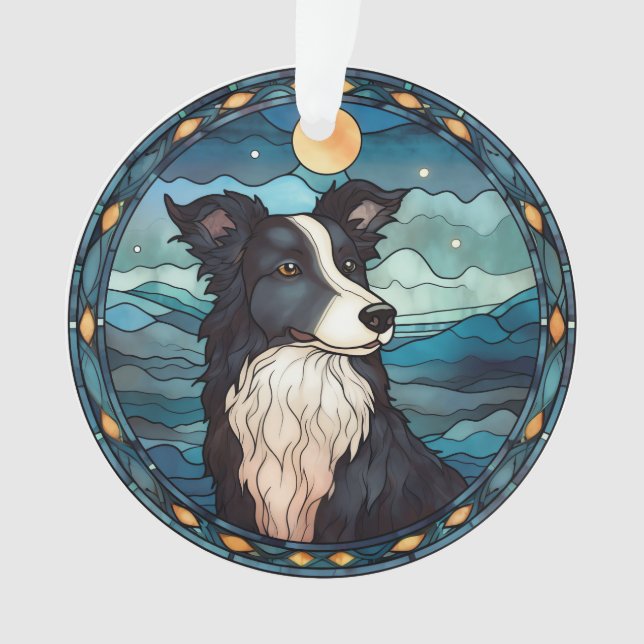 Border Collie Weihnachtsdekoration Ornament (Vorderseite)
