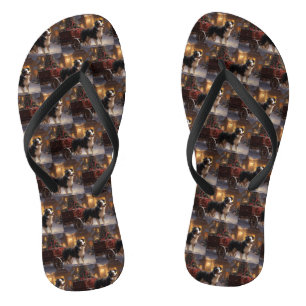 Border Collie Weihnachtsfeiertag Flip Flops