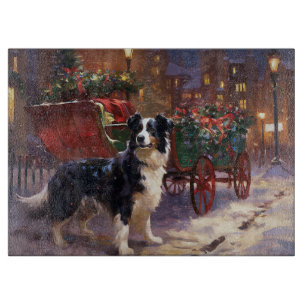 Border Collie Weihnachtsfeiertag Schneidebrett