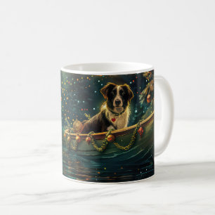 Border Collie Weihnachtsfest Reise Kaffeetasse