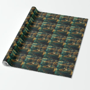 Border Collie Weihnachtsfestliche Reise Geschenkpapier