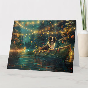 Border Collie Weihnachtsfestliche Reise Karte