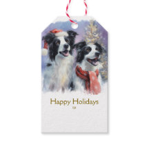 Border Collie Weihnachtsgeschenk-Anhänger
