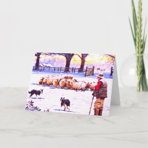Border-Collie-Weihnachtskarte Feiertagskarte