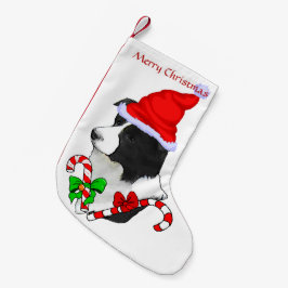 Border Collie Weihnachtsmannmütze Weihnachten Kleiner Weihnachtsstrumpf