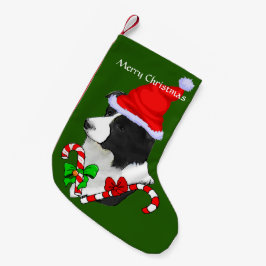 Border Collie Weihnachtsmannmütze Weihnachten Kleiner Weihnachtsstrumpf