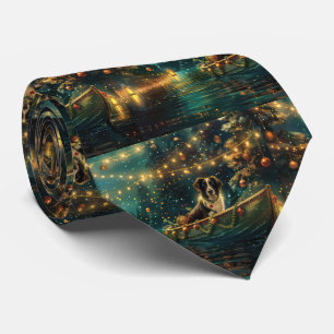 Border Collie Weihnachtsreise Krawatte