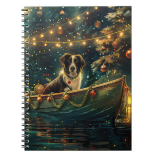 Border Collie Weihnachtsreise Notizblock