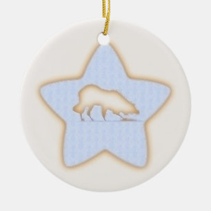 Border-Collie-Weihnachtsverzierung Keramikornament