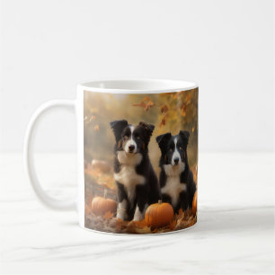 Border Collie Welpe Autumn Delight Pumpen Kaffeetasse