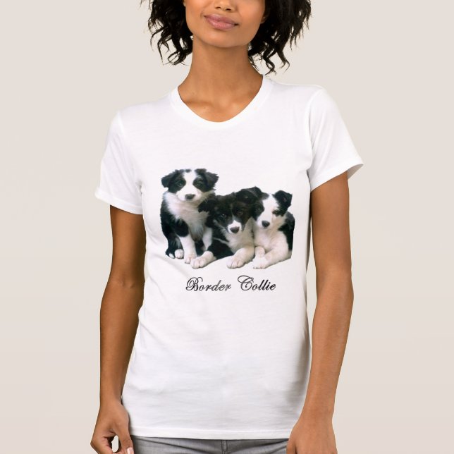 Border-Collie-Welpen T-Shirt (Vorderseite)
