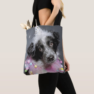 Border-Collie-Welpen-tragender Hut