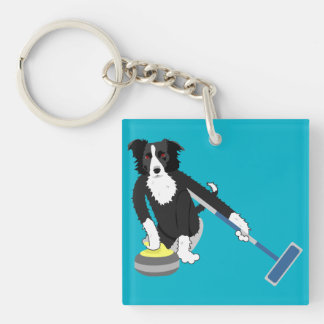 Border-Collie-Winden Schlüsselanhänger