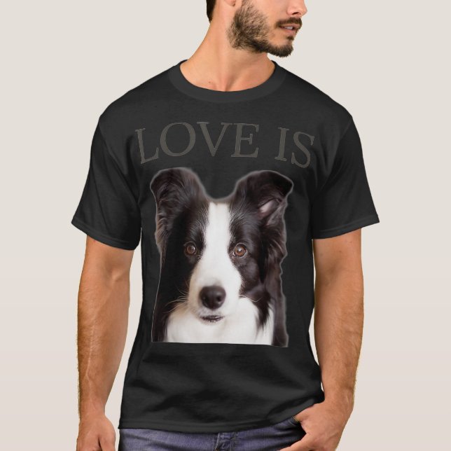 Border Collie Women Men Kinder Liebe Hund Mama Vat T-Shirt (Vorderseite)