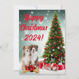 Border Collie Yappy Christmas Hund Mama und Vater Ankündigung