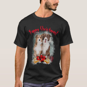 Border Collie Yappy Christmas Hund Mama und Vater T-Shirt