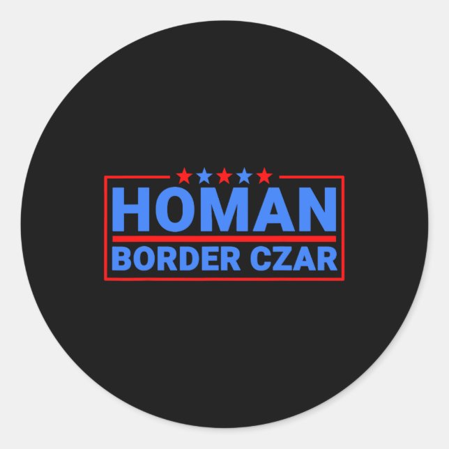 Border Czar Tom Homan Mega Support Runder Aufkleber (Vorderseite)