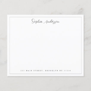 Border Girl Name Address Note Card