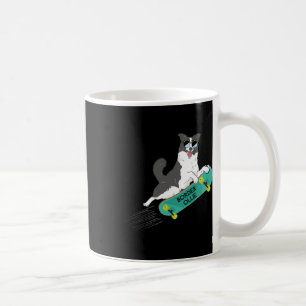 Border Ollie Lustige Wortwitz-Witze Hund Skateboar Kaffeetasse