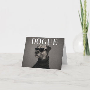 Border Terrier Chic Hund Porträt Dankeskarten Dankeskarte