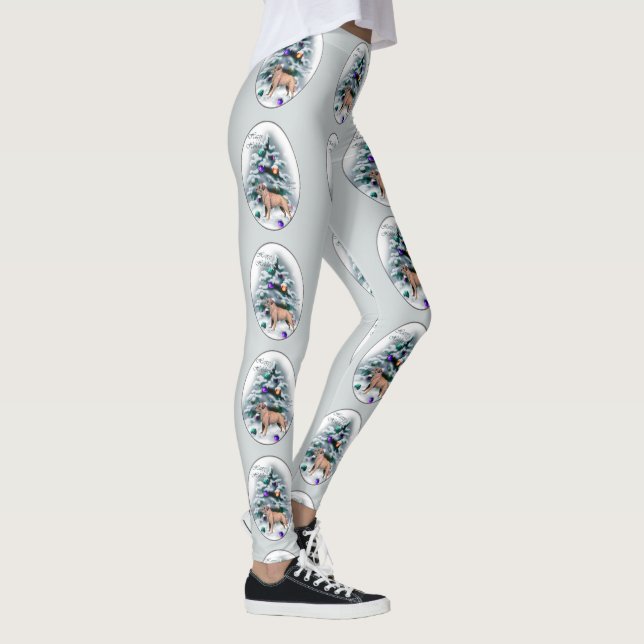 Border Terrier Christmas Leggings (Rechts)