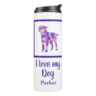 Border Terrier Dog Niedliche Silhouette PPY&B Thermosbecher