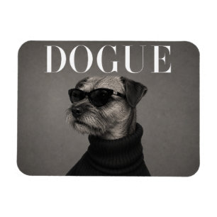 Border Terrier Editorial Hund Portrait Flexi Magne Magnet