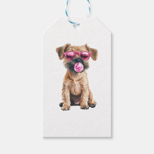 Border Terrier Geschenkanhänger (Vorderseite)